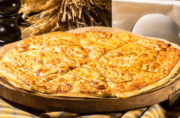Khachapuri - Caucasian tortilla with cheese