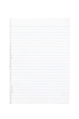 Notebook paper with lines