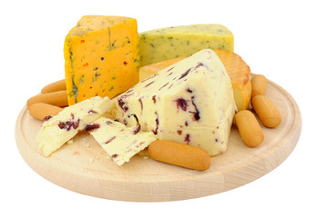 Cheese Board With Mixed Cheeses