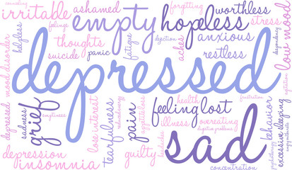 Depressed Word Cloud