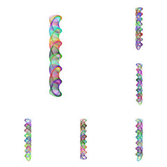 Colorful ellipse fractal font - letter I © David Zydd