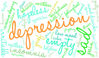Fototapeta premium Depression Word Cloud