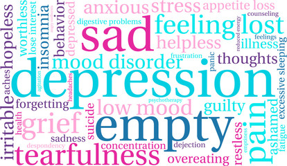 Fototapeta premium Depression Word Cloud