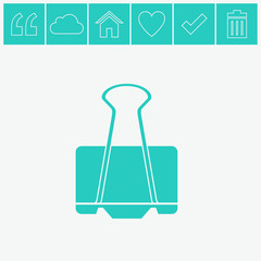 Binder clip icon.