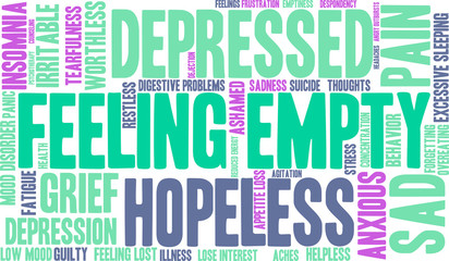 Fototapeta premium Feeling Empty Word Cloud