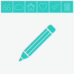 Pencil vector icon.