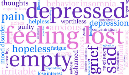Fototapeta premium Feeling Lost Word Cloud
