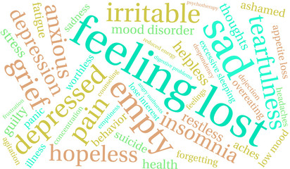 Fototapeta premium Feeling Lost Word Cloud