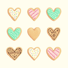 St Valentines cookies collection