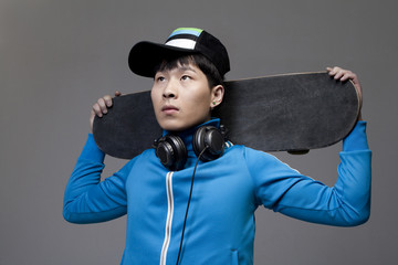 Posing with Skateboard