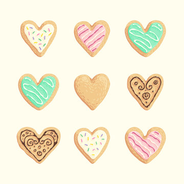 St Valentines cookies collection