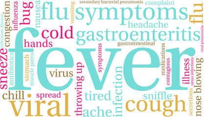 Fototapeta premium Fever Word Cloud