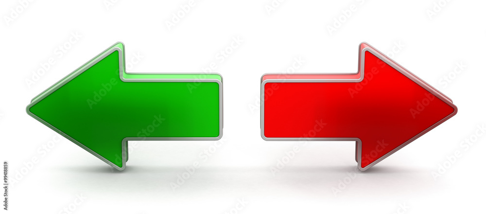 Poster two arrows. image with clipping path