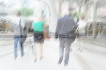 motion blur crowd walking