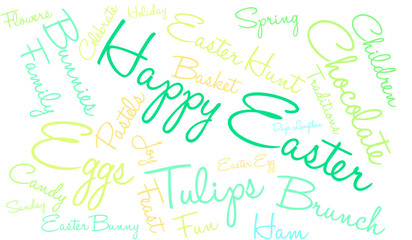 Happy Easter Word Cloud