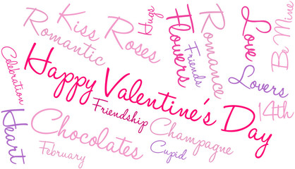 Happy Valentines Day Word Cloud