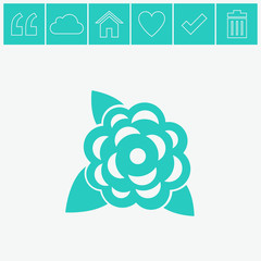 Rose vector icon.