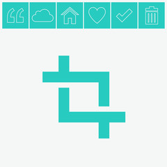 Crop vector icon.
