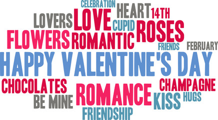 Happy Valentines Day Word Cloud