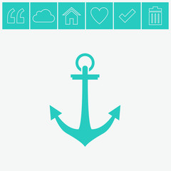 Obraz premium Anchor vector icon.