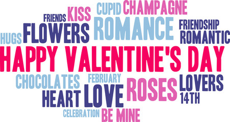 Happy Valentine's Day Word Cloud
