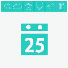 Calendar Icon with 25.