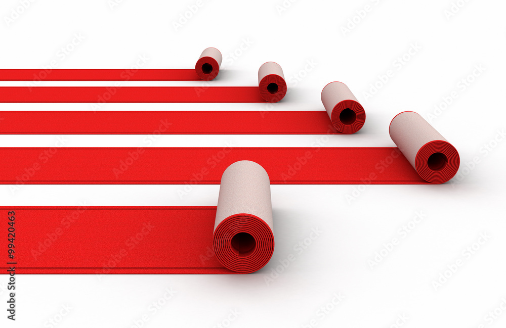 Poster red carpets. image with clipping path