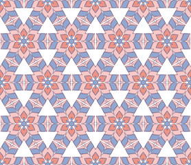 hexagonal flower pattern