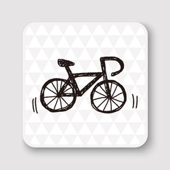 Fototapeta na wymiar Doodle Bicycle