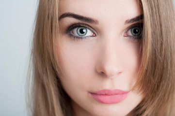 Obraz premium Close-up of female face with perfect skin