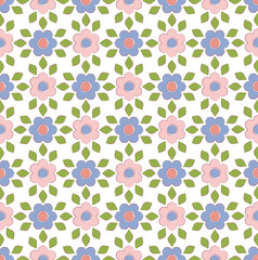 Spring floral pattern textiles