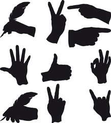 few hand gestures
