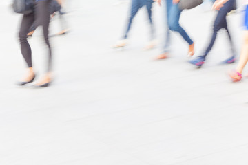 Fototapeta na wymiar motion blur women walking