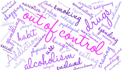 Fototapeta premium Out Of Control Word Cloud