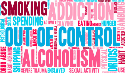 Fototapeta premium Out Of Control Word Cloud