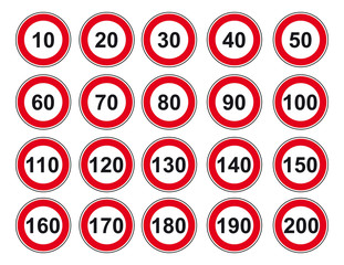 Vector set sign speed limit