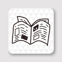 newspaper doodle drawing