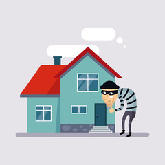 Theft Insurance Vector Illustartion