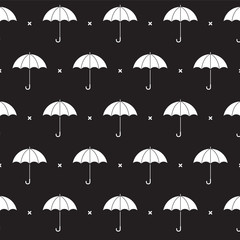 Fototapeta na wymiar Black and White Umbrella Pattern.