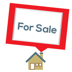 Home For Sale Vector Illustration.