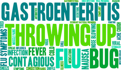 Fototapeta premium Throwing Up word cloud on a white background. 