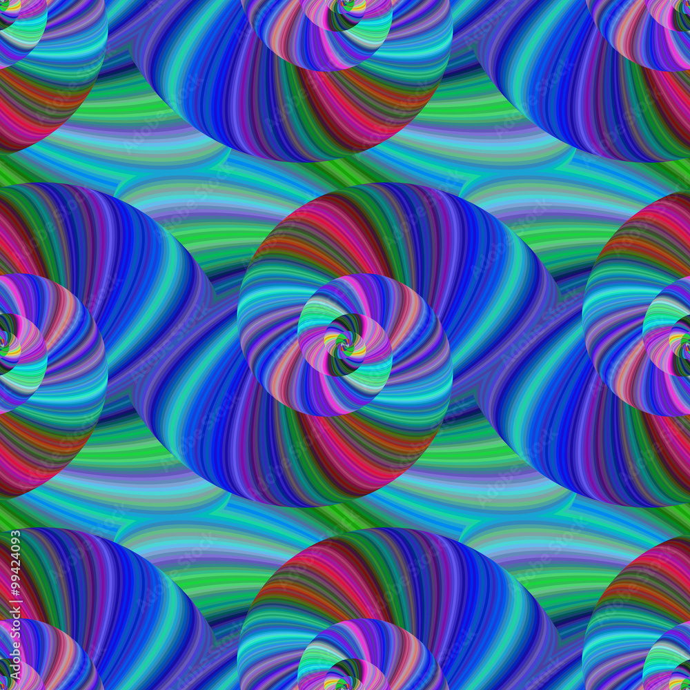 Poster abstract seamless fractal swirl pattern