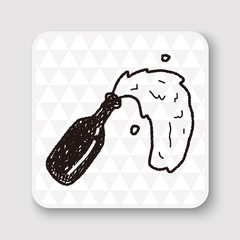 champagne doodle