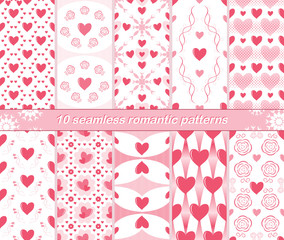 10 seamless romantic patterns