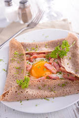 buckwheat crepe with egg