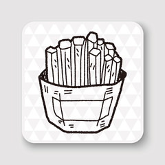 French fries doodle
