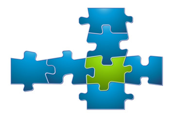 Fototapeta premium Puzzle / Teamwork / Infografik / Vektor