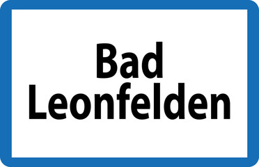 Ortstafel Bad Leonfelden in Österreich