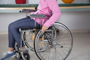 Girl in wheelchair