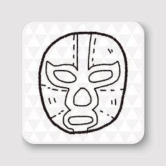 mexican wrestler mask doodle